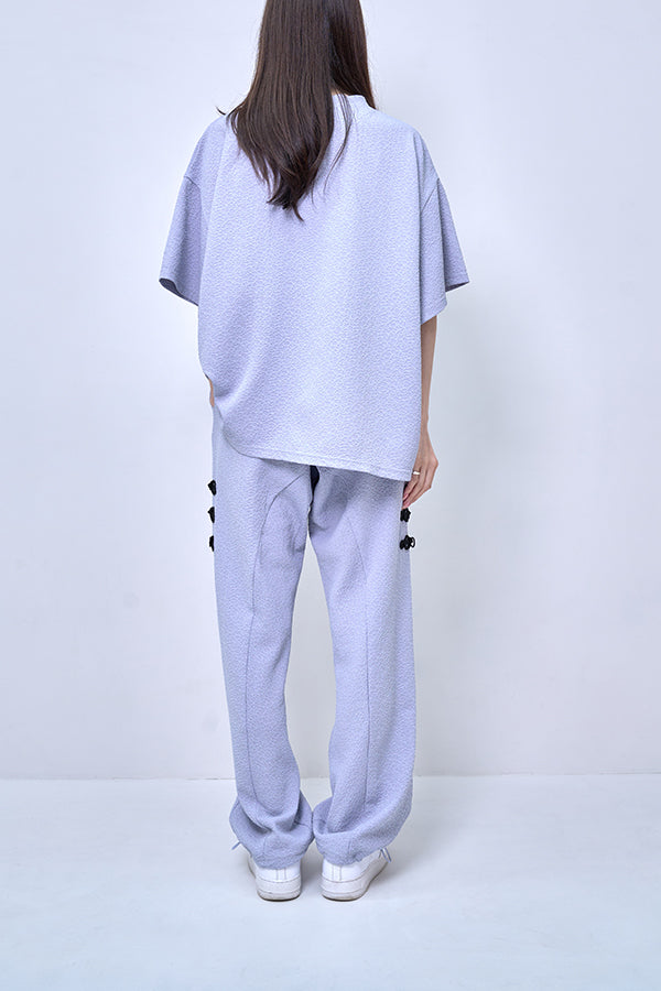 【Nora Lily】Melange China Straight Pants(UNISEX)-Light GREY-224360055-11