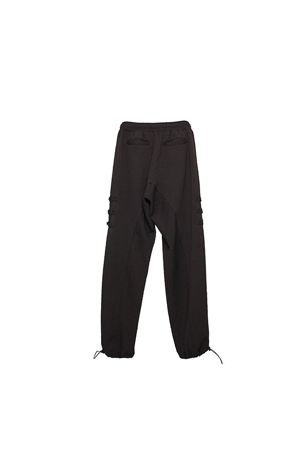 【Nora Lily】Melange China Straight Pants(UNISEX)-BLACK-224360055-19