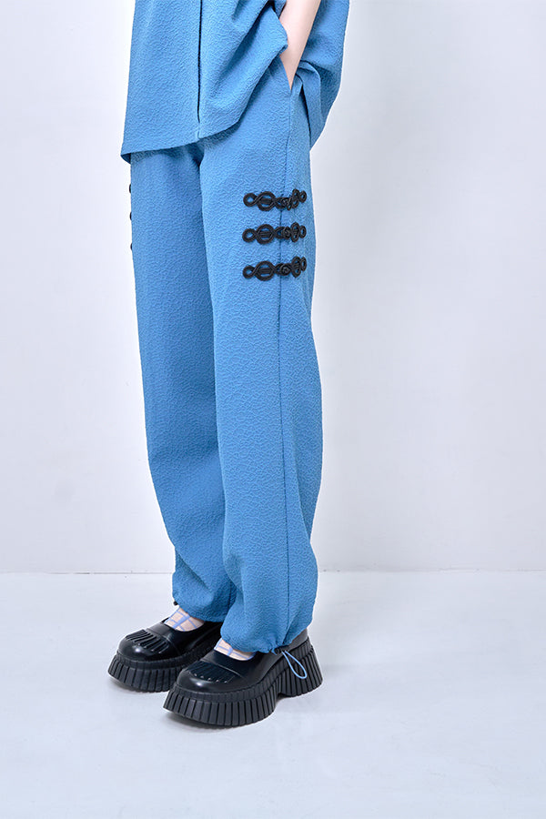 【Nora Lily】Melange China Straight Pants(UNISEX)-BLUE-224360055-92