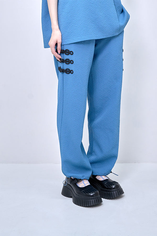 【Nora Lily】Melange China Straight Pants(UNISEX)-BLUE-224360055-92