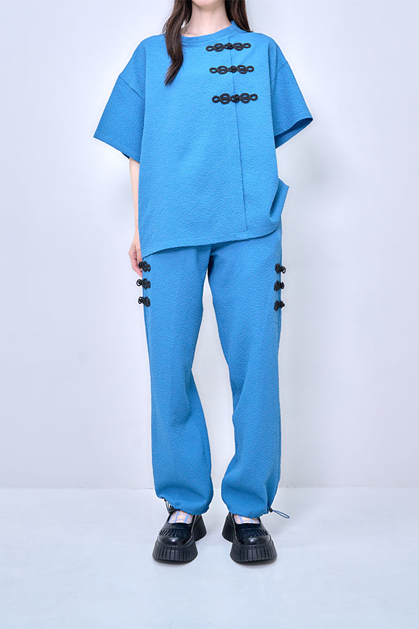 【Nora Lily】Melange China Straight Pants(UNISEX)-BLUE-224360055-92