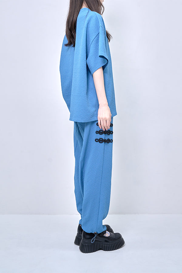 【Nora Lily】Melange China Straight Pants(UNISEX)-BLUE-224360055-92