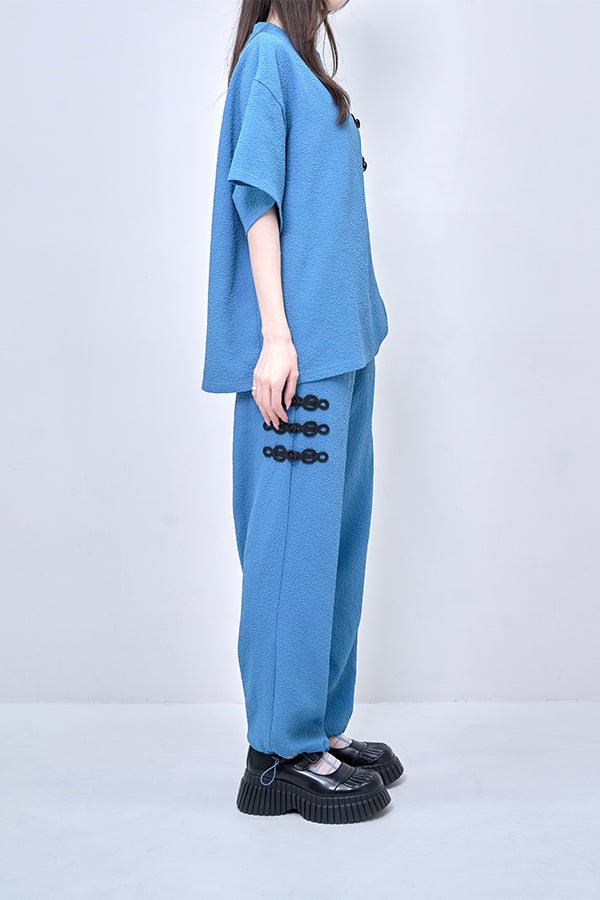 【Nora Lily】Melange China Straight Pants(UNISEX)-BLUE-224360055-92