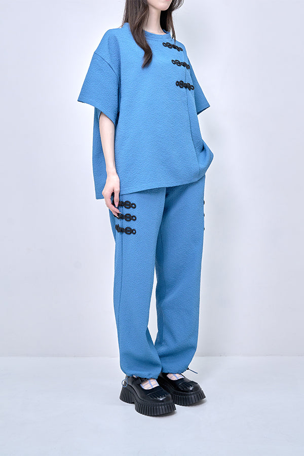 【Nora Lily】Melange China Straight Pants(UNISEX)-BLUE-224360055-92