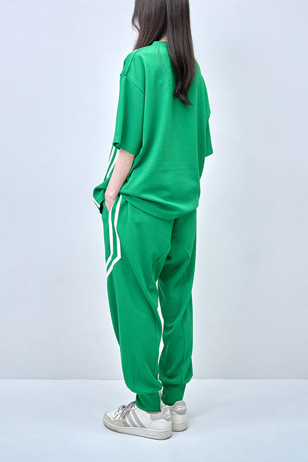 【Nora Lily】Shift Line Track Pants(UNISEX)-GREEN-224360056-22F