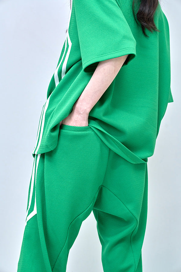 【Nora Lily】Shift Line Track Pants(UNISEX)-GREEN-224360056-22F