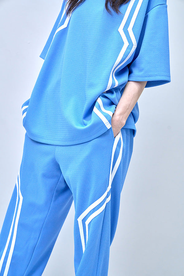 【Nora Lily】Shift Line Track Pants(UNISEX)-BLUE-224360056-92F