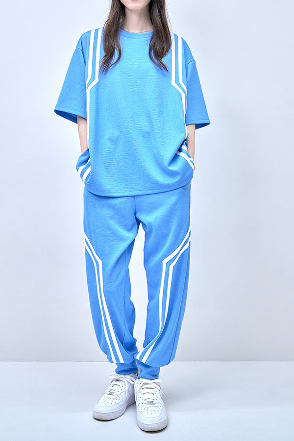 【Nora Lily】Shift Line Track Pants(UNISEX)-BLUE-224360056-92F