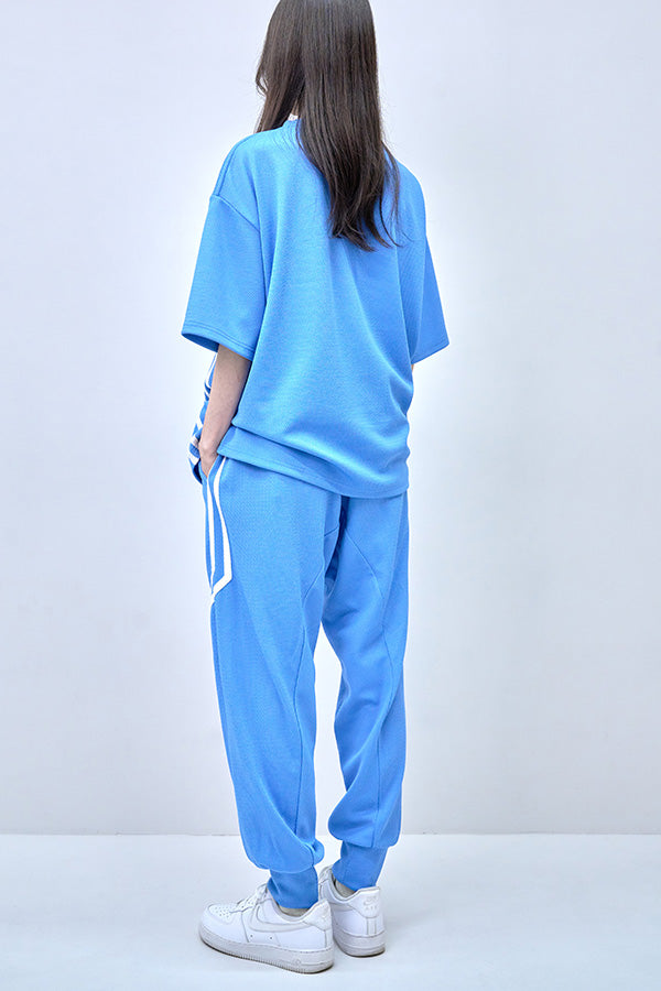 【Nora Lily】Shift Line Track Pants(UNISEX)-BLUE-224360056-92F