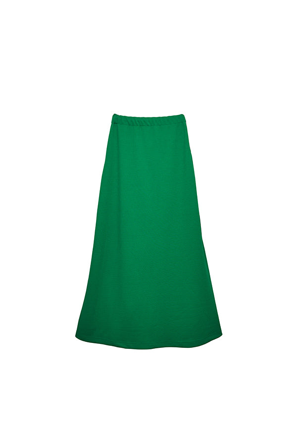 【Nora Lily】Shift Line Track Long Skirt-GREEN-224360057-22F