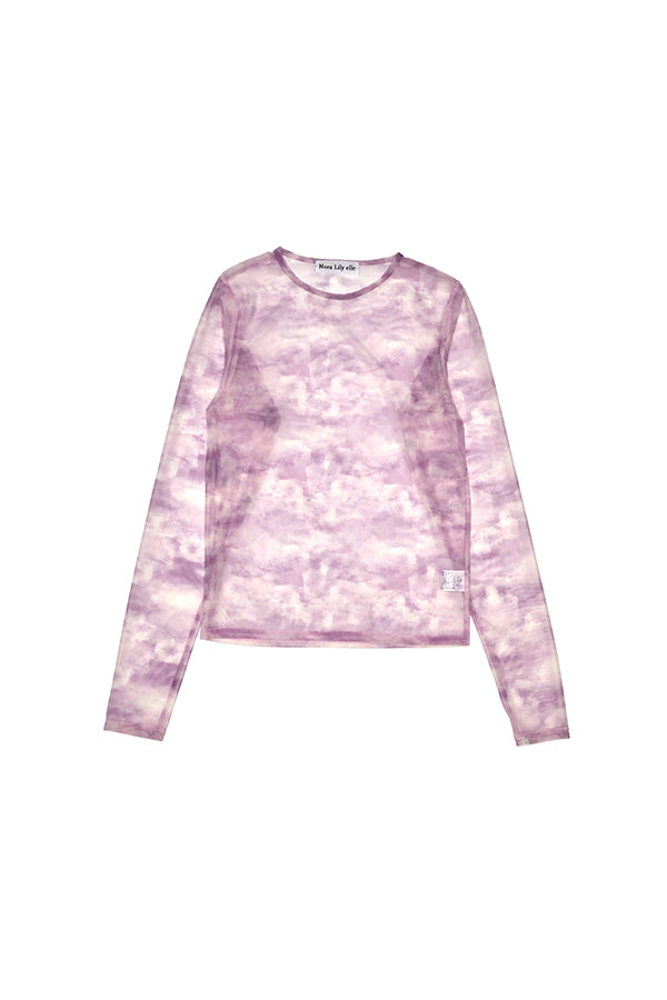 【Nora Lily elle】 Tie dyeing sheer Top(Women)-Light PURPLE-224380086-81