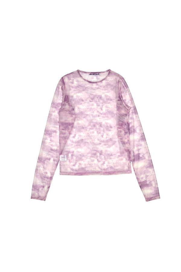 【Nora Lily elle】 Tie dyeing sheer Top(Women)-Light PURPLE-224380086-81