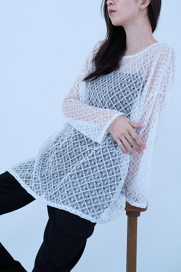 【Nora Lily elle】 Loose Chill Pullover(Women)-WHITE-224380087-01