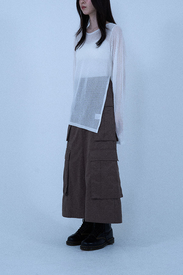 【Nora Lily elle】 Braid Sheer Pullover(Women)-WHITE-224380088-01