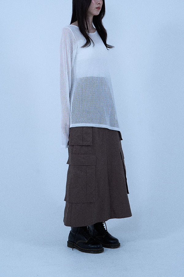 【Nora Lily elle】 Braid Sheer Pullover(Women)-WHITE-224380088-01