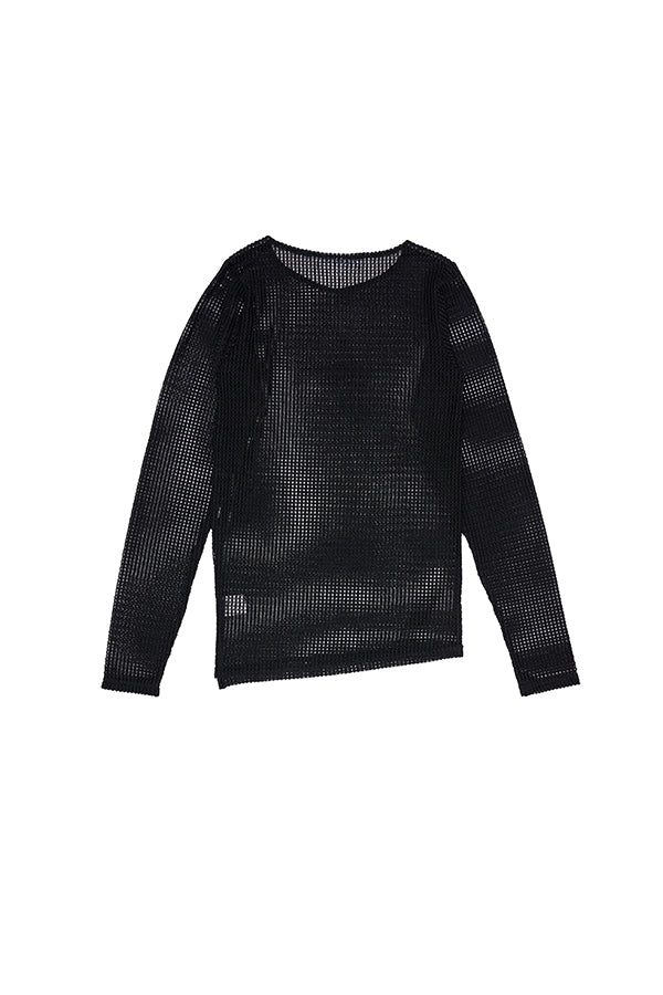 【Nora Lily elle】 Braid Sheer Pullover(Women)-BLACK-224380088-19