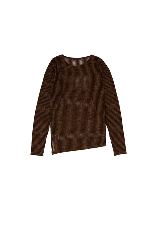 【Nora Lily elle】 Braid Sheer Pullover(Women)-Dark BROWN-224380088-45