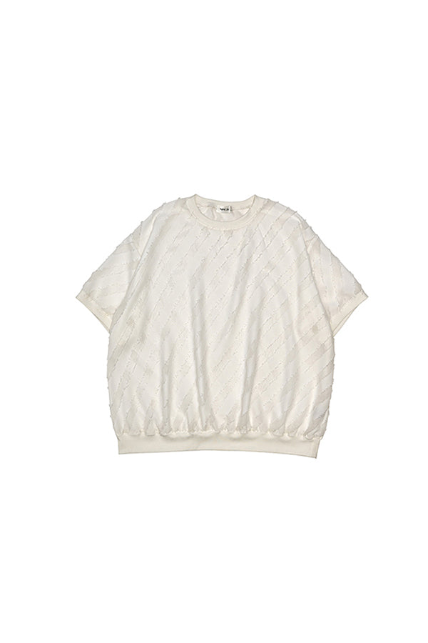 【Nora Lily】Sheer Gather Pullover(UNISEX)-WHITE-224380089-01