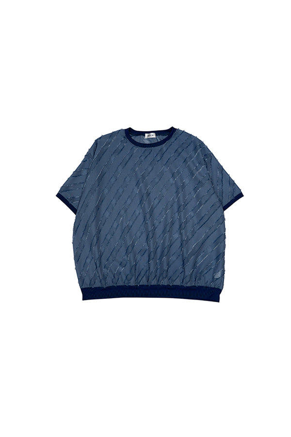 【Nora Lily】Sheer Gather Pullover(UNISEX)-Light BLUE-224380089-90