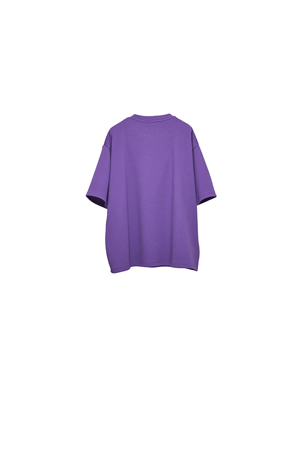 【Nora Lily】Shift Line Short Sleeve Track Top(UNISEX)-PURPLE-224380091-83F