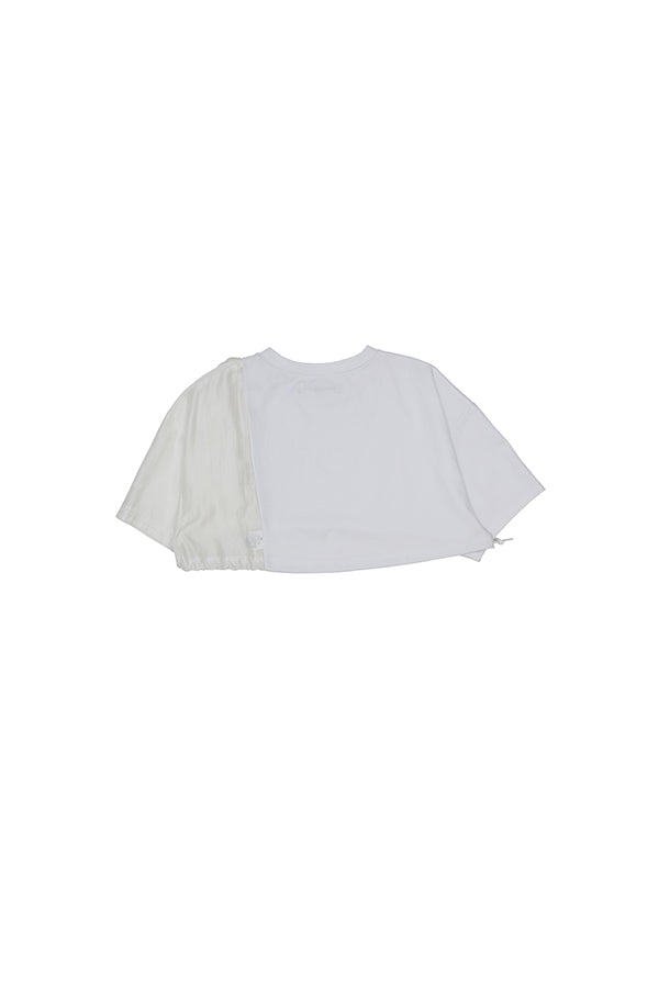 【Nora Lily elle】 2 material Tops(Women)-WHITE-224380093-01