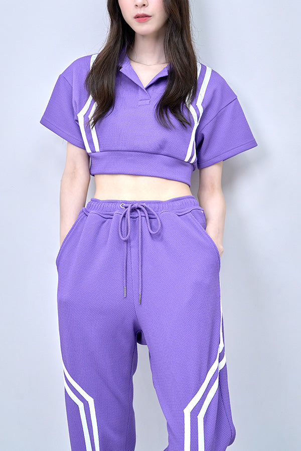 【Nora Lily】Shift Line Track Short Skipper-PURPLE-224380095-83F