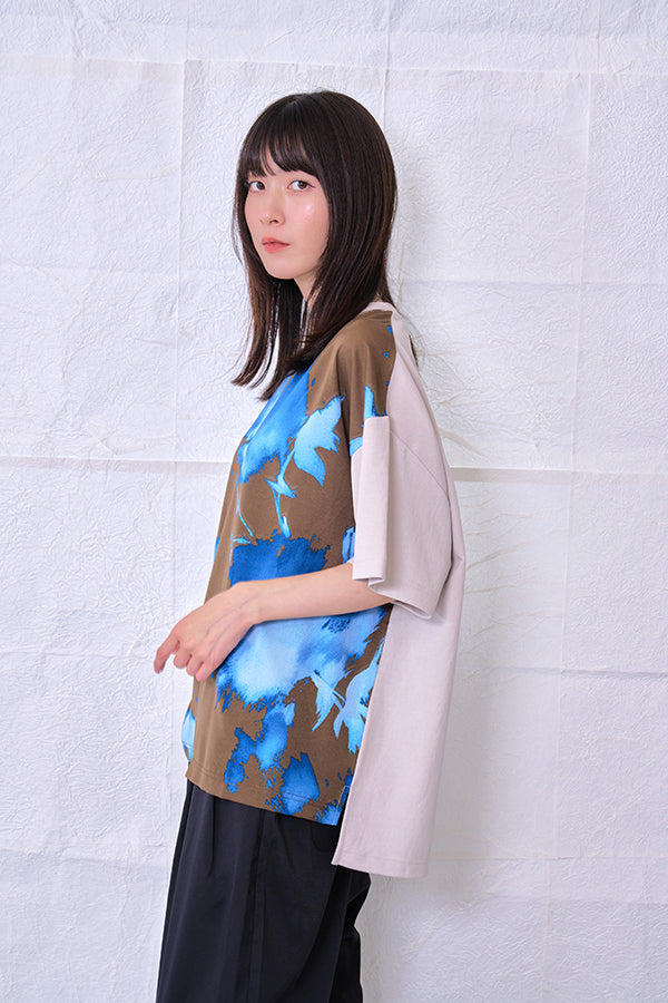 【Nora Lily】 Abstract Watercolor Pullover(UNISEX)-Light GREY-22438013-11F