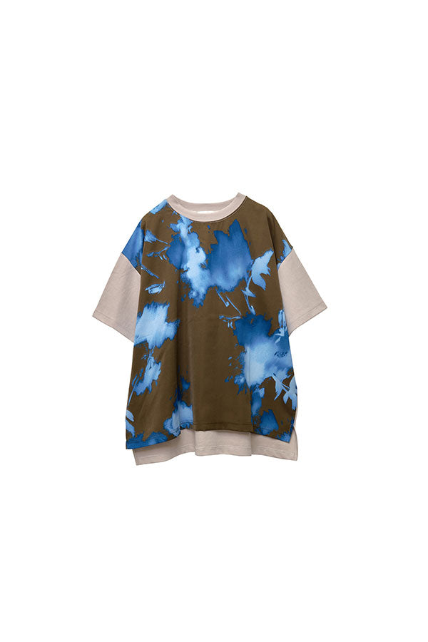 【Nora Lily】 Abstract Watercolor Pullover(UNISEX)-Light GREY-22438013-11F