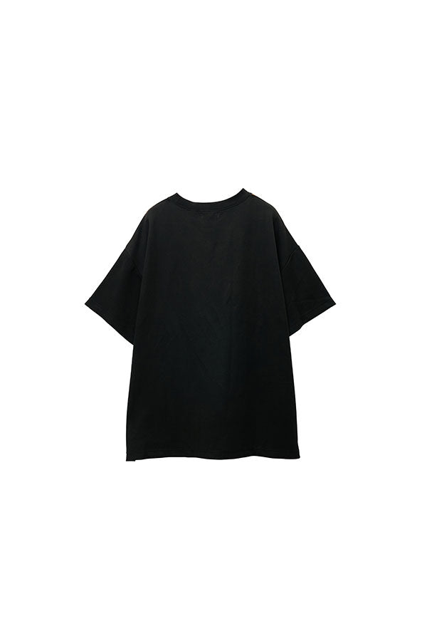 【Nora Lily】 Abstract Watercolor Pullover(UNISEX)-BLACK-22438013-19F