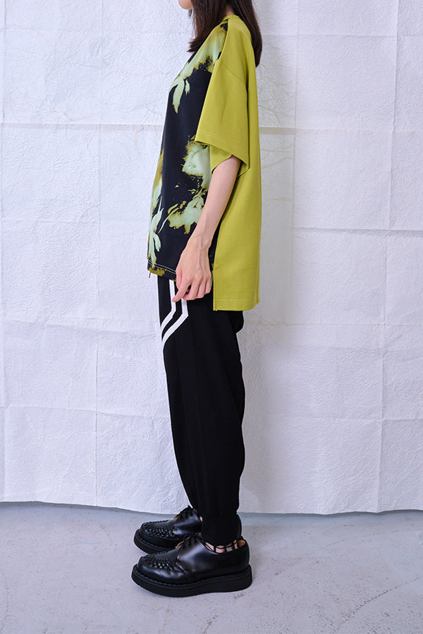 【Nora Lily】 Abstract Watercolor Pullover(UNISEX)-Light GREEN-22438013-21F