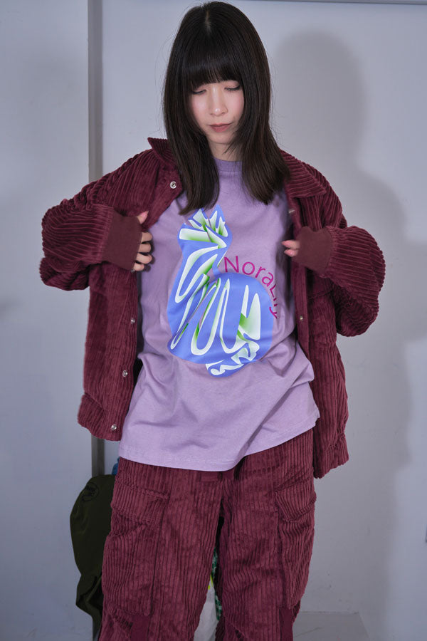 【Nora Lily】NL Cat Gradation Long Sleeve T-Shirt (UNISEX)-Smoky PURPLE-224520011-81M