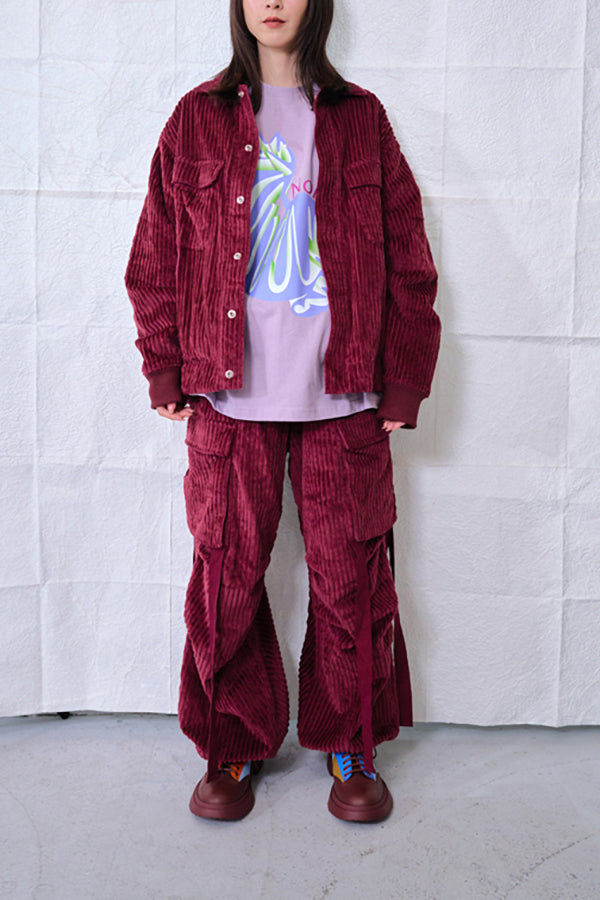 【Nora Lily】Big WELE Corduroy Blouson (UNISEX)-BORDEAUX-224542078-69F