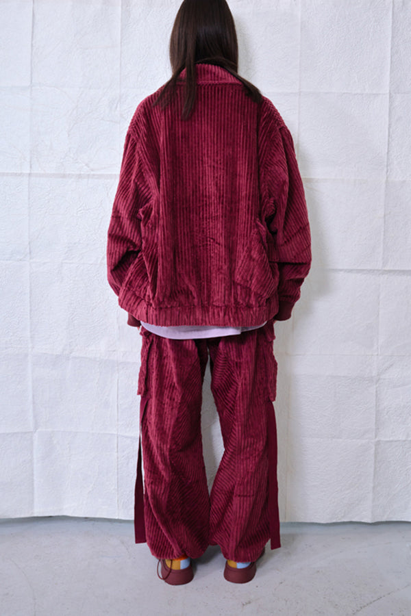 【Nora Lily】Big WELE Corduroy Blouson (UNISEX)-BORDEAUX-224542078-69F