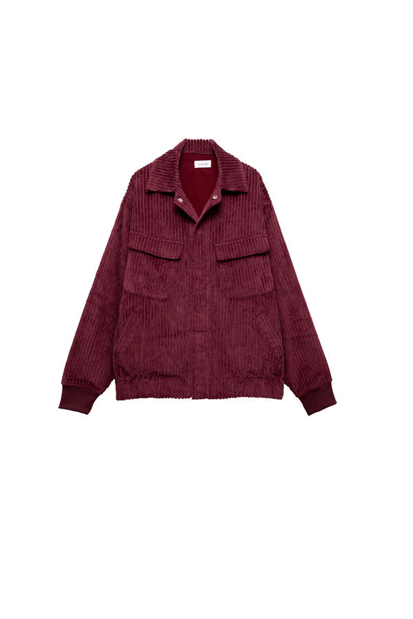 【Nora Lily】Big WELE Corduroy Blouson (UNISEX)-BORDEAUX-224542078-69F