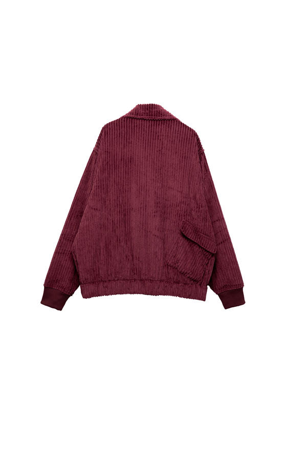 【Nora Lily】Big WELE Corduroy Blouson (UNISEX)-BORDEAUX-224542078-69F