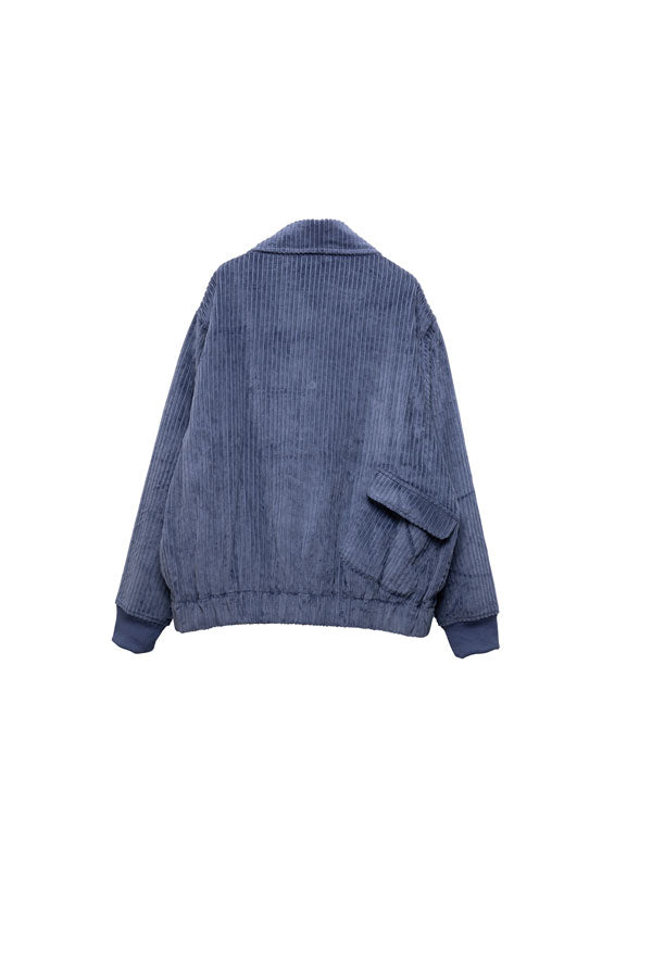 【Nora Lily】Big WELE Corduroy Blouson (UNISEX)-BLUE Grey-224542078-92F