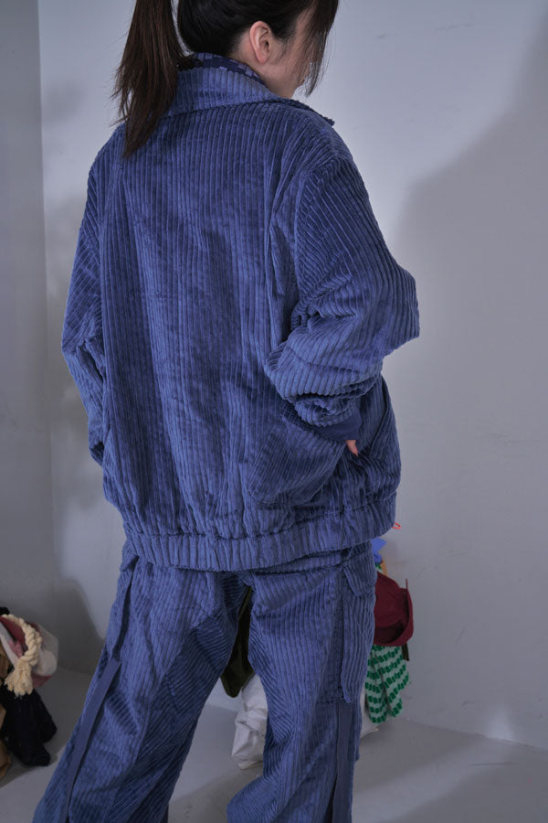 【Nora Lily】Big WELE Corduroy Blouson (UNISEX)-BLUE Grey-224542078-92F