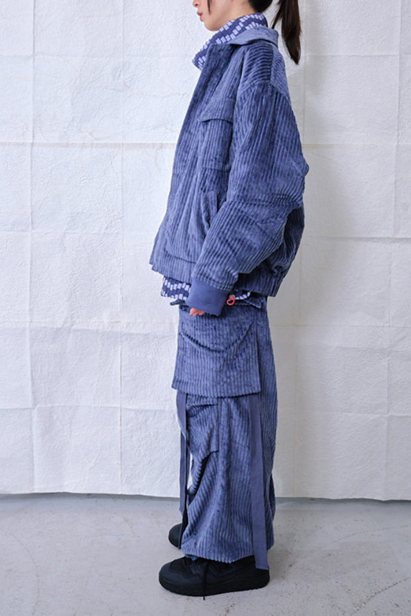 【Nora Lily】Big WELE Corduroy Blouson (UNISEX)-BLUE Grey-224542078-92F