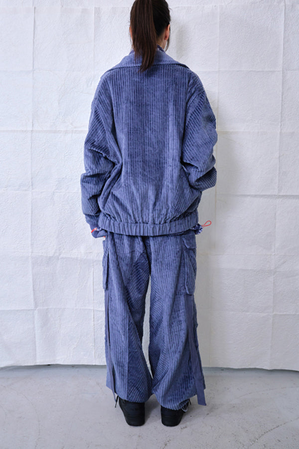 【Nora Lily】Big WELE Corduroy Blouson (UNISEX)-BLUE Grey-224542078-92F