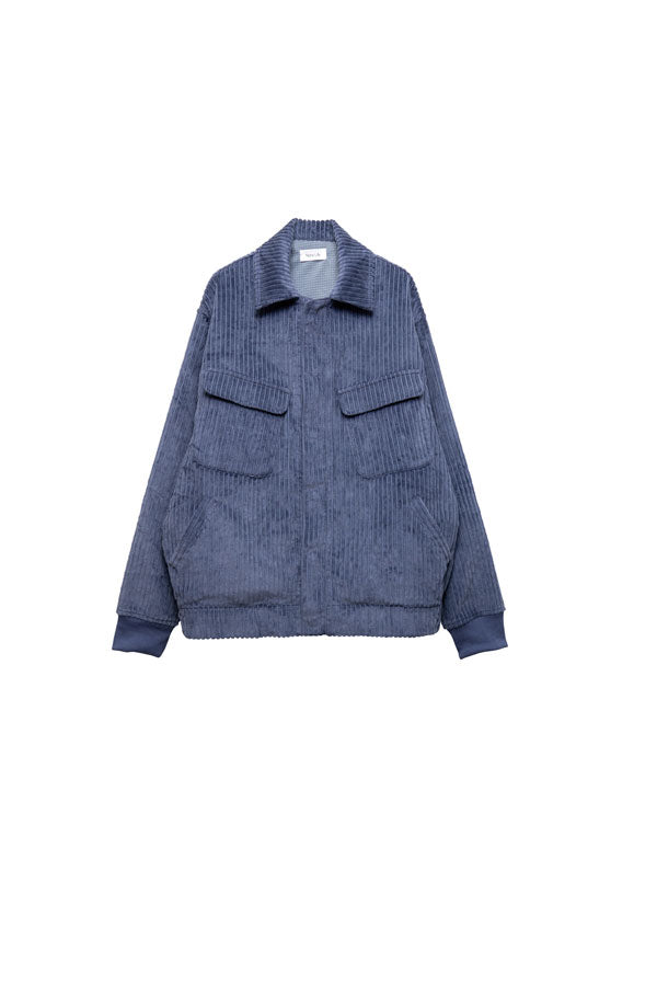 【Nora Lily】Big WELE Corduroy Blouson (UNISEX)-BLUE Grey-224542078-92F