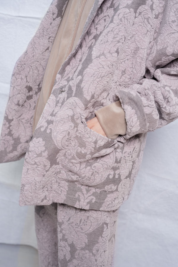 【Nora Lily】Flower Hairy Jacket (UNISEX)-GREY-224542081-11F