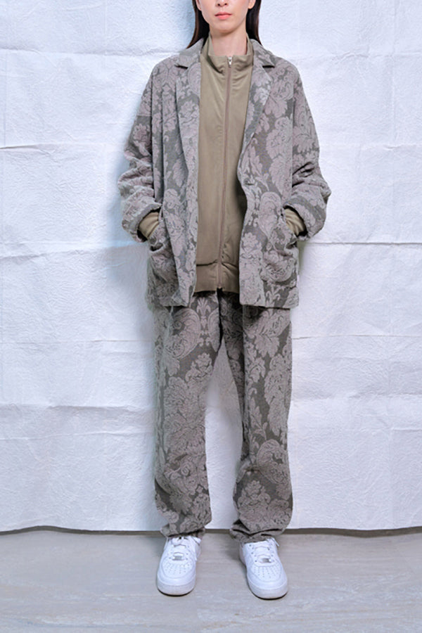 【Nora Lily】Flower Hairy Jacket (UNISEX)-GREY-224542081-11F