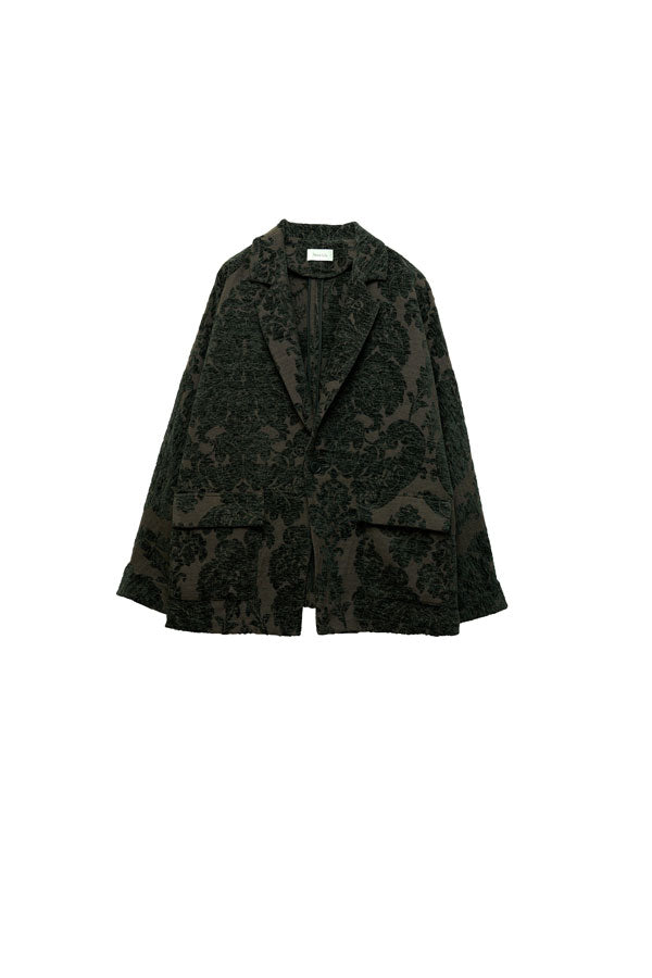 【Nora Lily】Flower Hairy Jacket (UNISEX)-BLACK-224542081-19F