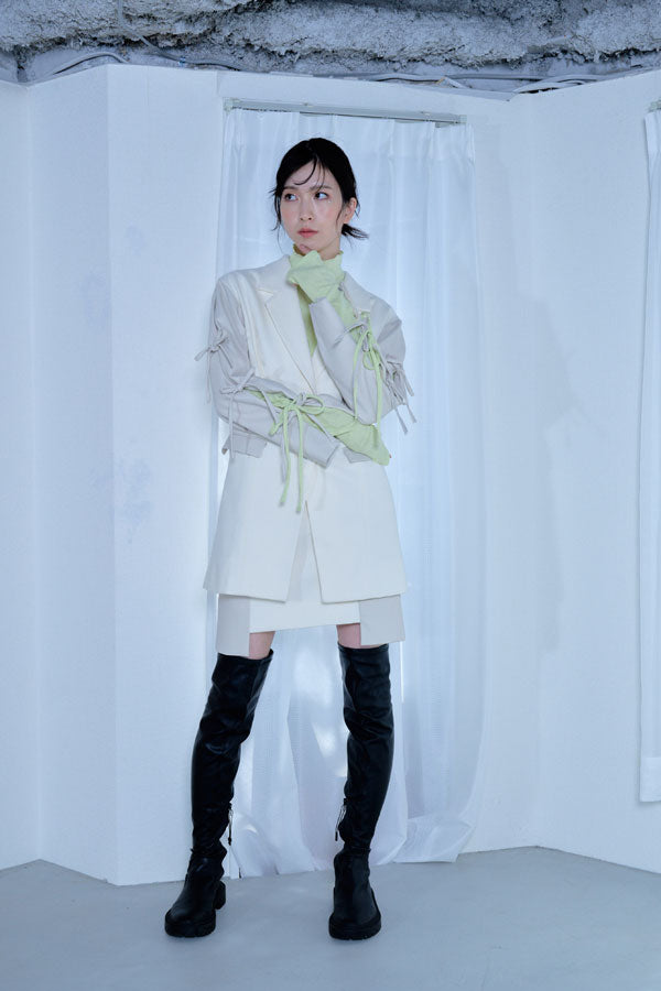 【Nora Lily】「elle」Ribbon Jacket-Off White-224542087-04F