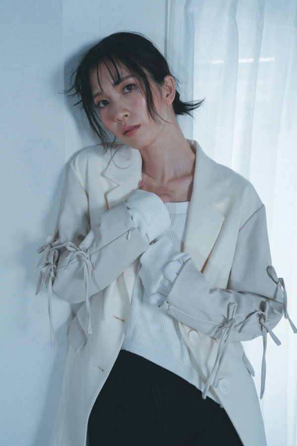 【Nora Lily】「elle」Ribbon Jacket-Off White-224542087-04F