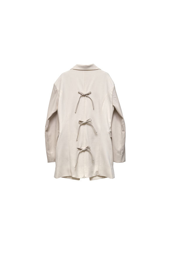 【Nora Lily】「elle」Ribbon Jacket-Off White-224542087-04F