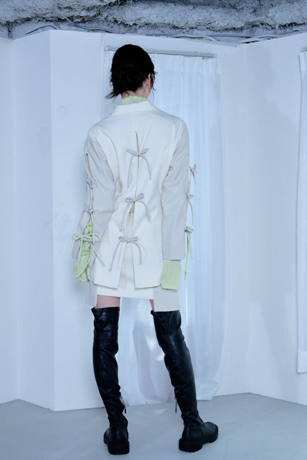 【Nora Lily】「elle」Ribbon Jacket-Off White-224542087-04F