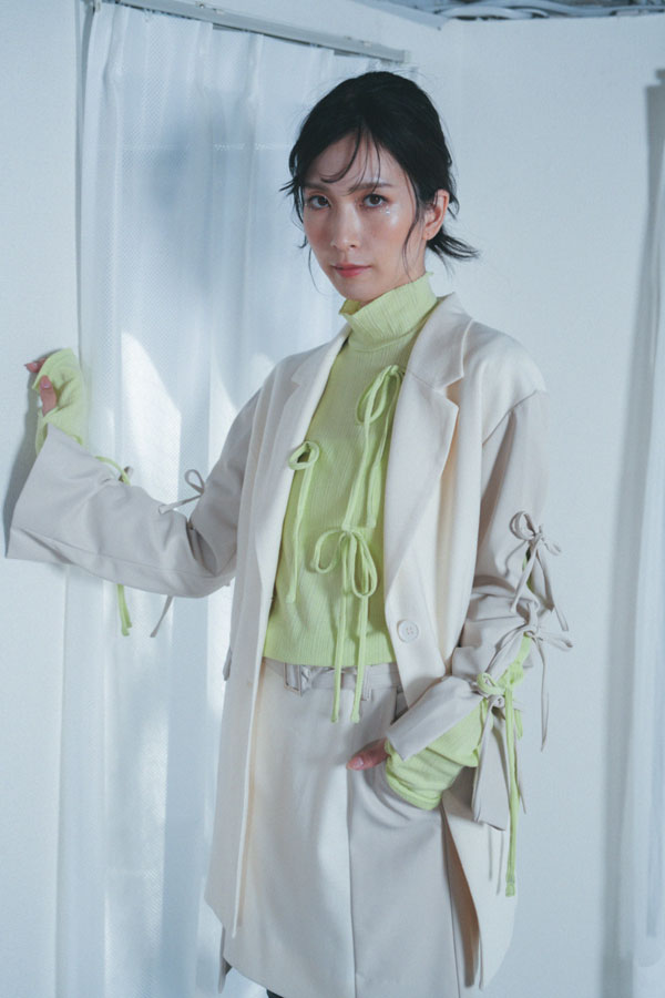 【Nora Lily】「elle」Ribbon Jacket-Off White-224542087-04F