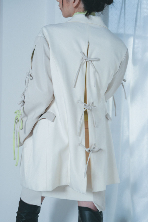 【Nora Lily】「elle」Ribbon Jacket-Off White-224542087-04F