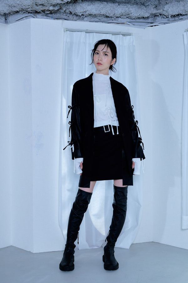 【Nora Lily】「elle」Ribbon Jacket-Black-224542087-19F